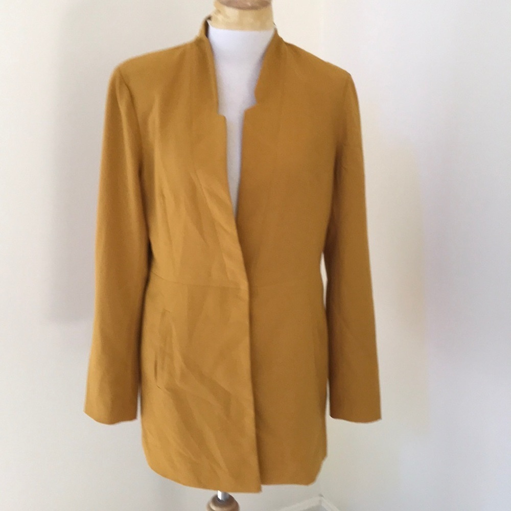 RACHEL ZOE Size M mustard one button blazer